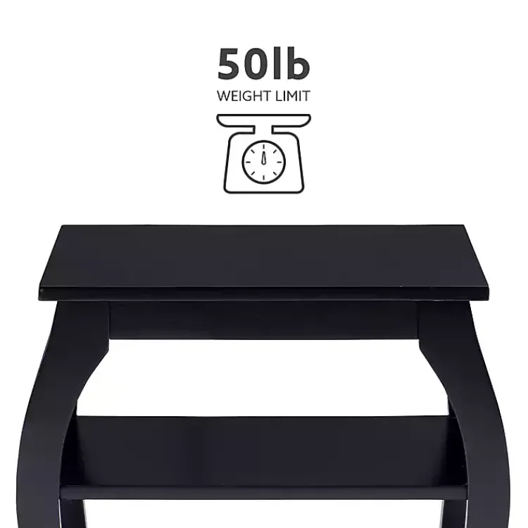 Kirklands Home Accent & End Tables|Prismatic Wood Accent Table Black