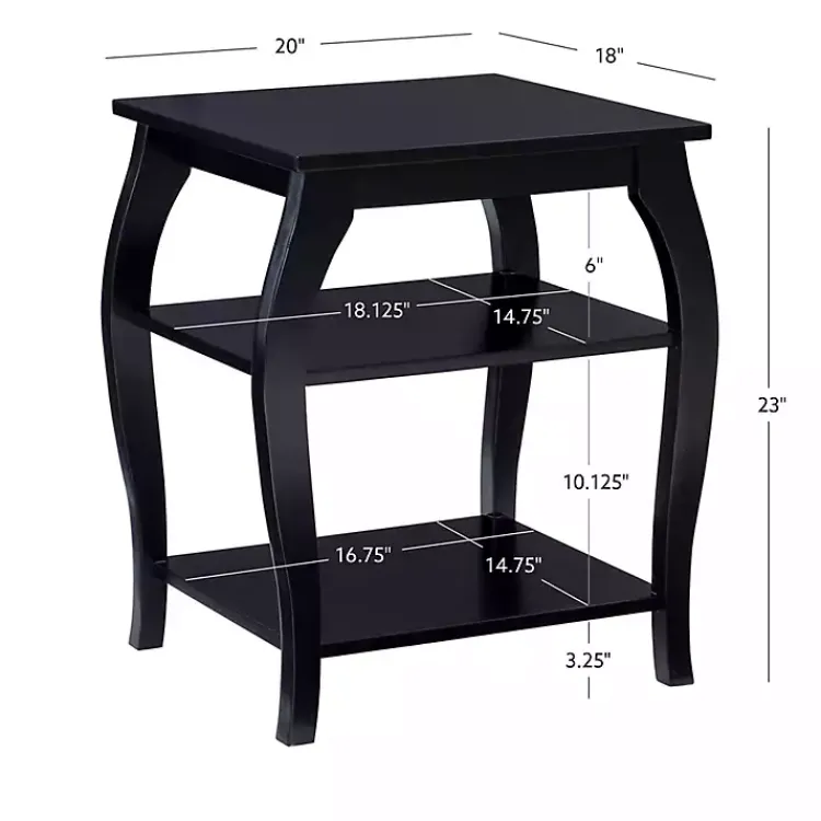 Kirklands Home Accent & End Tables|Prismatic Wood Accent Table Black