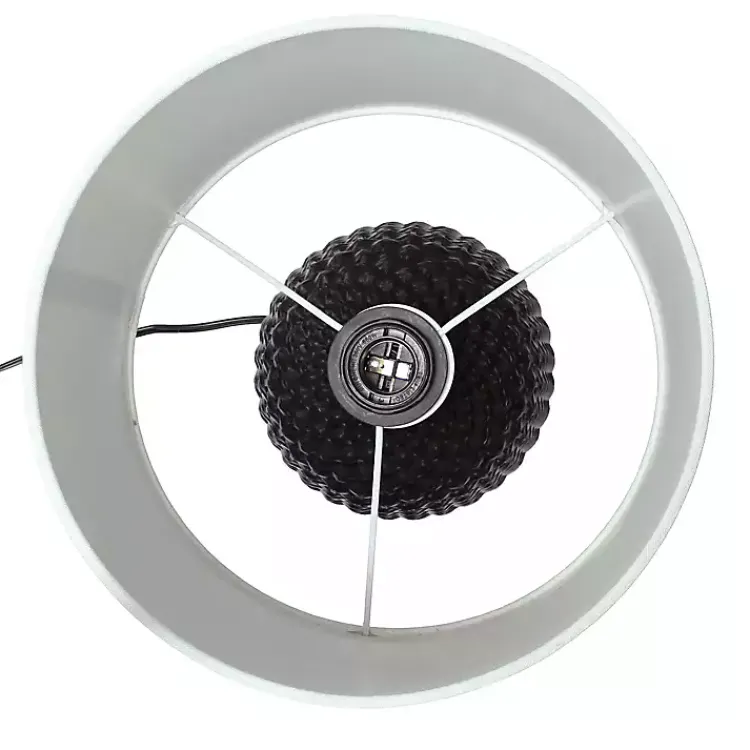 Kirklands Home Table Lamps|Purled Ceramic Table Lamp Black