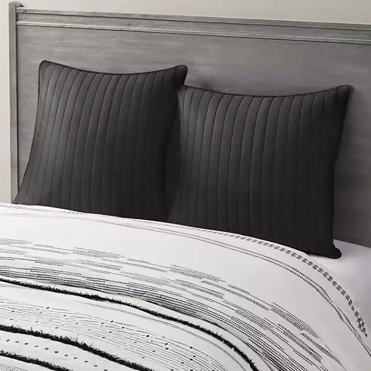 Kirklands Home Bedding Essentials|Quilted Euro Sham Black
