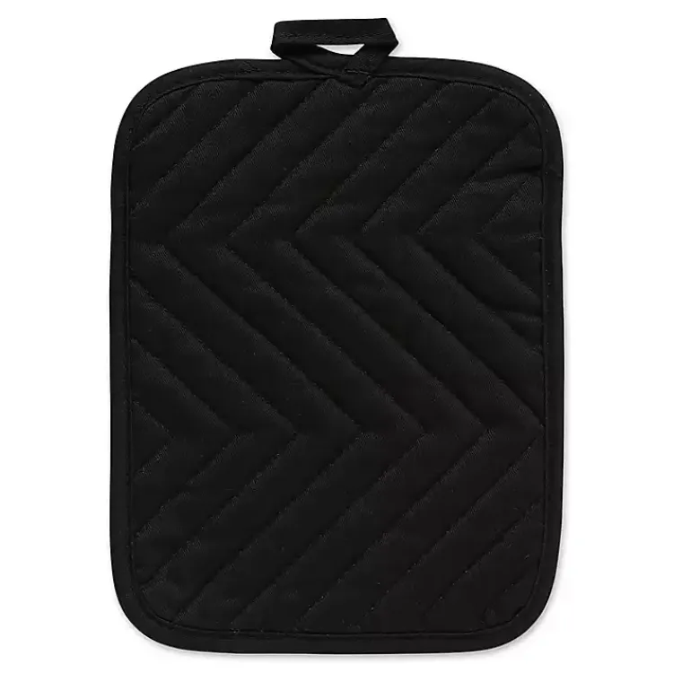 Kirklands Home Kitchen Accessories|Quilted 3-pc. Potholder Set Black