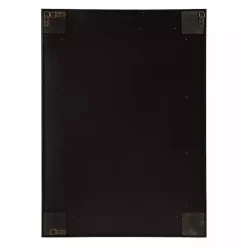 Kirklands Home Decorative Mirrors|Rattan Textured Rectangle Wall Mirror Black