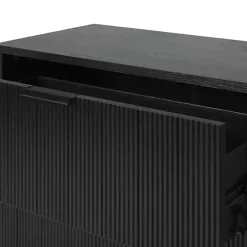 Kirklands Home Dressers & Chests|Reeded 3-Drawer Dresser Black