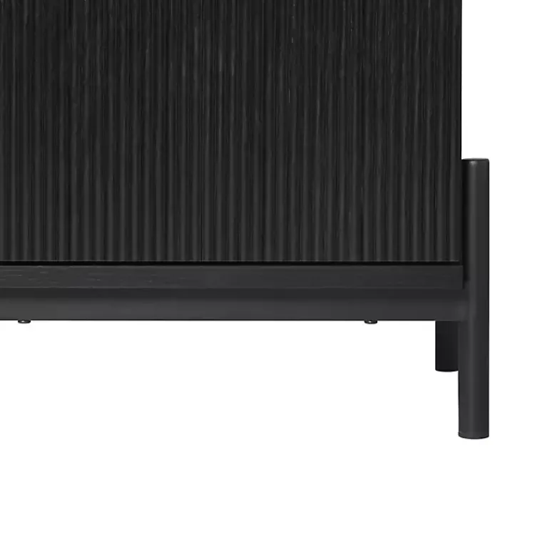 Kirklands Home Dressers & Chests|Reeded 3-Drawer Dresser Black