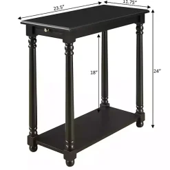 Kirklands Home Accent & End Tables|Regent Wood Accent Table Black