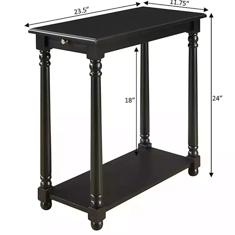 Kirklands Home Accent & End Tables|Regent Wood Accent Table Black