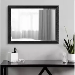 Kirklands Home Decorative Mirrors|Black Reyna Rectangle Wall Mirror