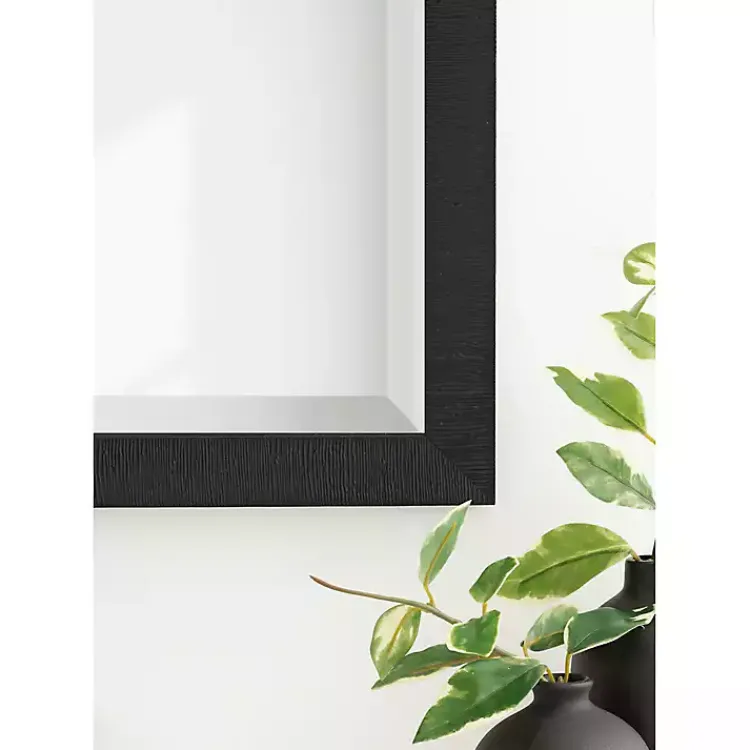 Kirklands Home Decorative Mirrors|Black Reyna Rectangle Wall Mirror