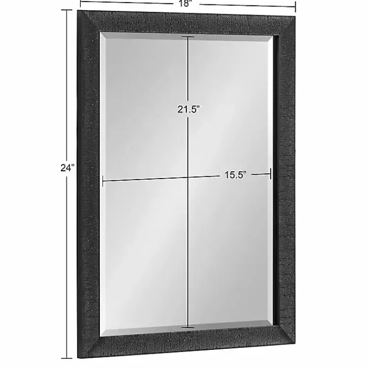 Kirklands Home Decorative Mirrors|Black Reyna Rectangle Wall Mirror