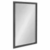 Kirklands Home Decorative Mirrors|Black Ribbed Renna Wall Mirror, 24x36 in.