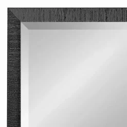 Kirklands Home Decorative Mirrors|Black Ribbed Renna Wall Mirror, 24x36 in.