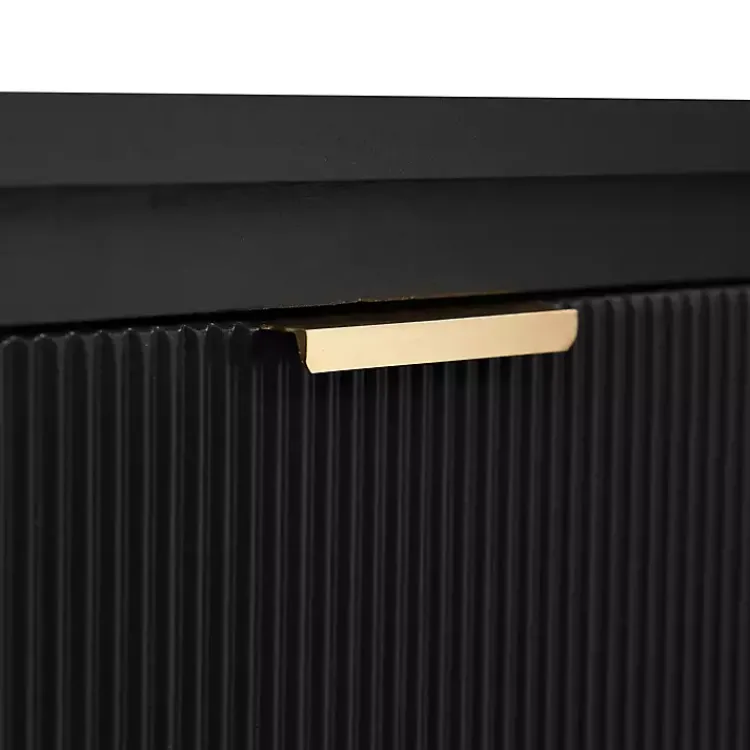 Kirklands Home Accent & End Tables|Ribbed Wood Colleen Accent Table Black