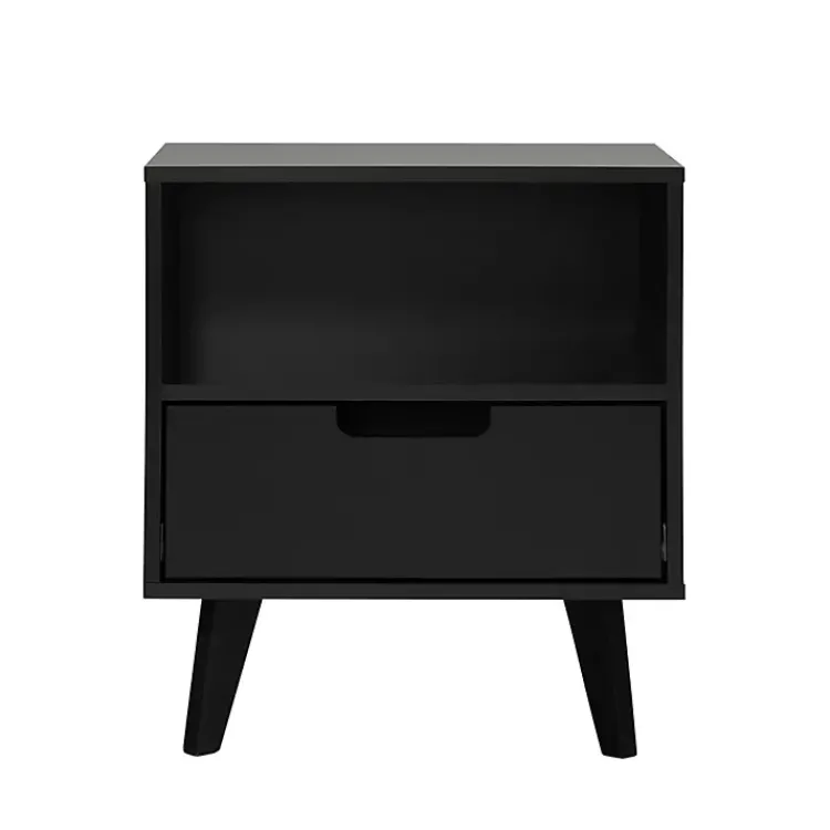 Kirklands Home Nightstands|Riviera Single Drawer Nightstand Black