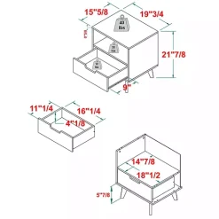 Kirklands Home Nightstands|Riviera Single Drawer Nightstand Black