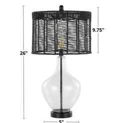 Kirklands Home Table Lamps|Rope Jenny Table Lamps, Set of 2 Black