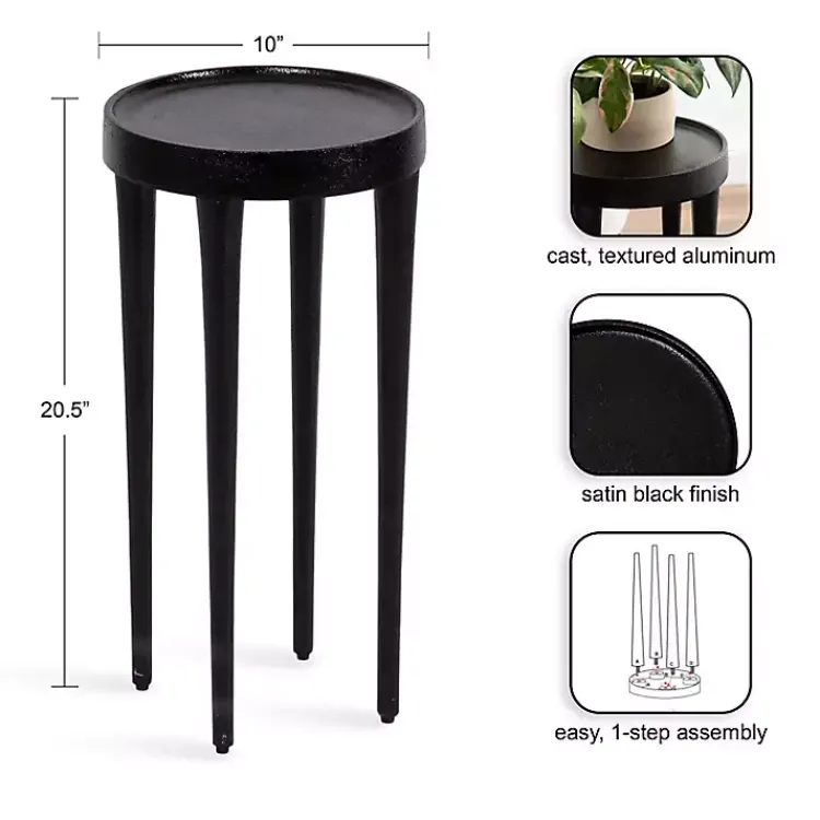 Kirklands Home Accent & End Tables|Round Modern Cocktail Table Black
