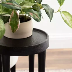 Kirklands Home Accent & End Tables|Round Modern Cocktail Table Black