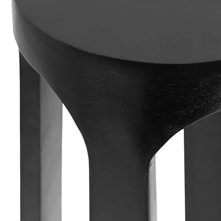 Kirklands Home Accent & End Tables|Round Wood Devon Accent Table Black