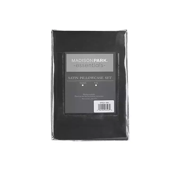 Kirklands Home Bed Sheets|Satin King 2-pc. Pillow Case Set Black