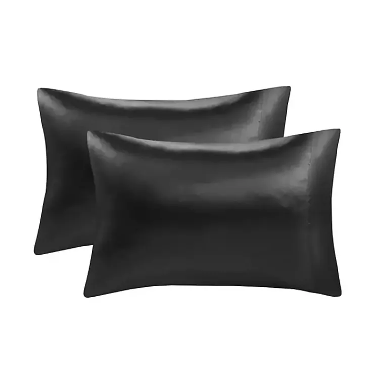 Kirklands Home Bed Sheets|Satin King 2-pc. Pillow Case Set Black