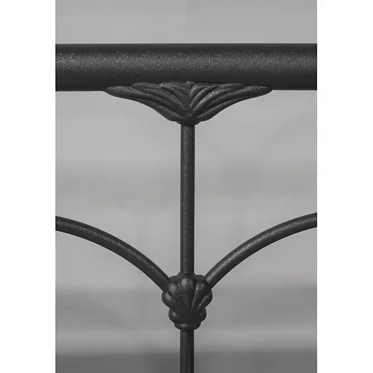 Kirklands Home Beds & Headboards|Scalloped Metal Josie King Headboard Black