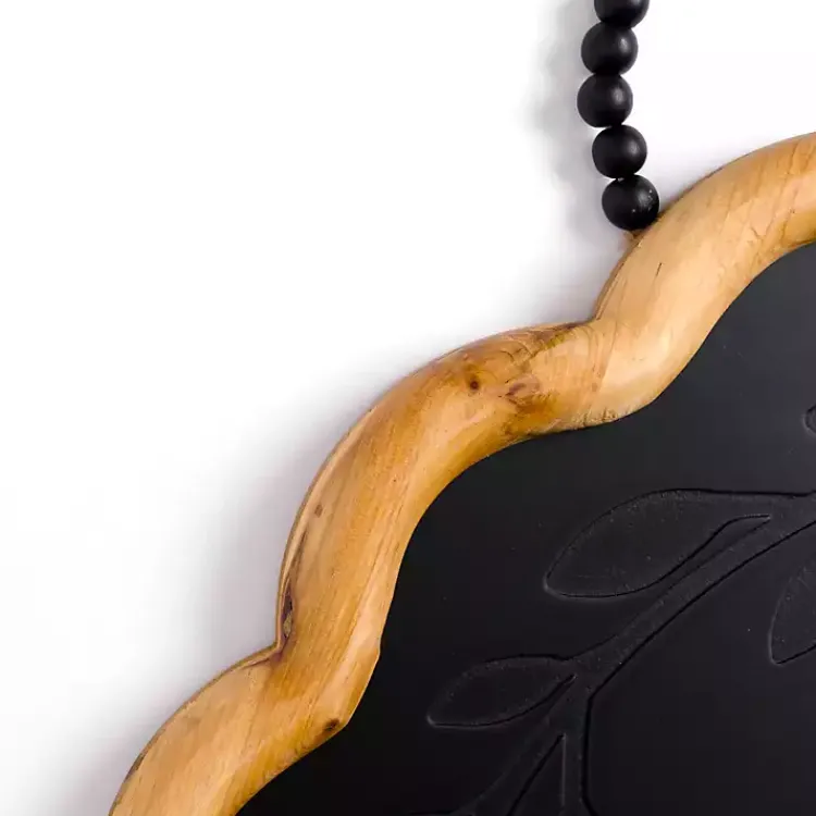 Kirklands Home Monogram Wall Decor|Black Scalloped Monogram T Wall Plaque