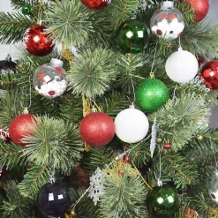 Hot Black Shiny Matte Frosted 40-pc. Ornament Set Christmas Ornaments