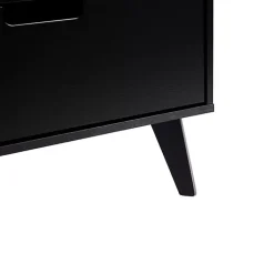 Kirklands Home Dressers & Chests|Simple Grooved Handle 6-Drawer Dresser Black