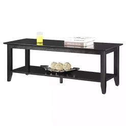 Kirklands Home Coffee Tables|Simple Rectangular Coffee Table Black