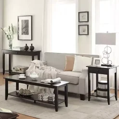 Kirklands Home Coffee Tables|Simple Rectangular Coffee Table Black