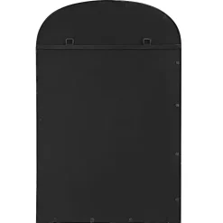 Kirklands Home Framed Mirrors|Black Simple Round Top Wall Mirror