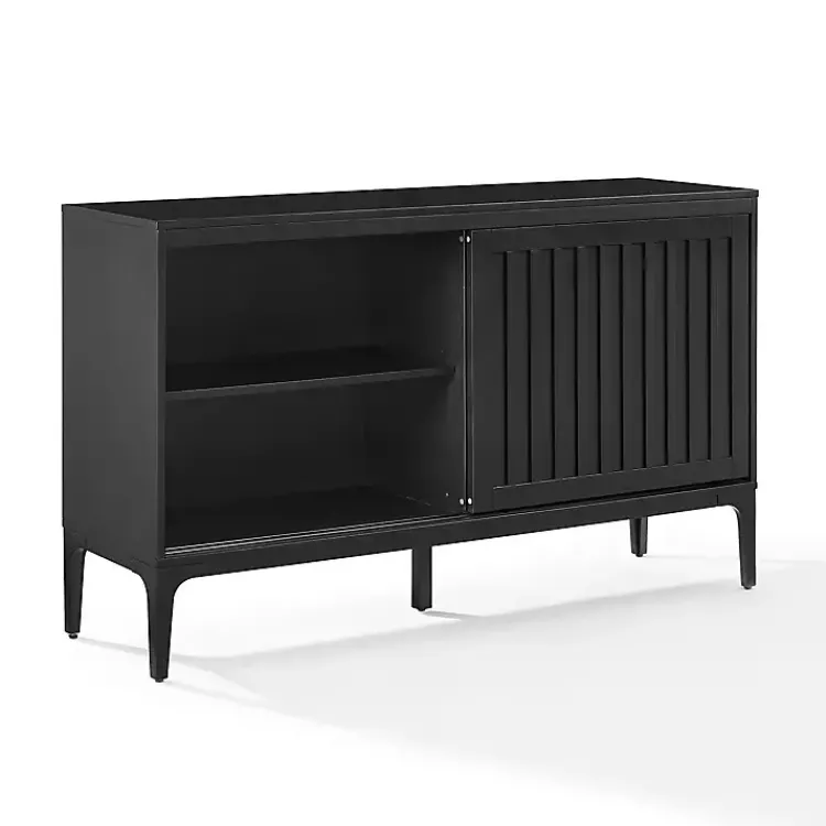 Kirklands Home Cabinets & Sideboards|Slatted Sliding Door Sideboard Black