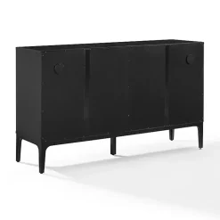Kirklands Home Cabinets & Sideboards|Slatted Sliding Door Sideboard Black