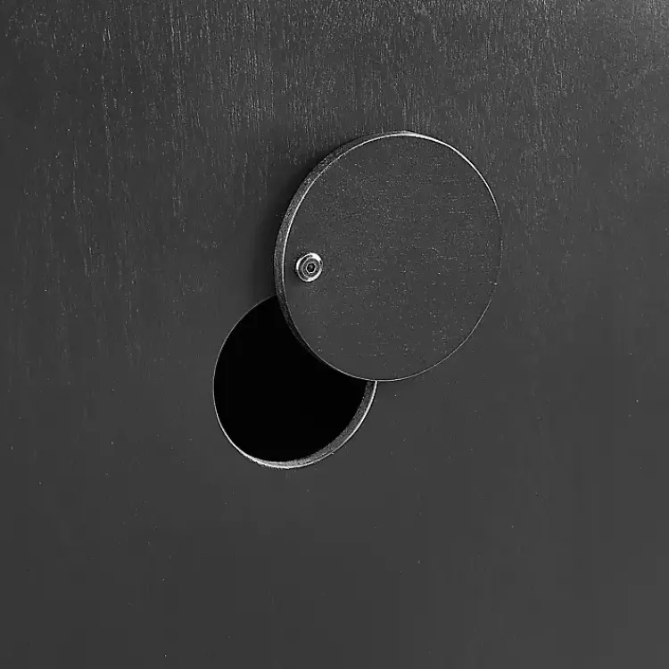 Kirklands Home Cabinets & Sideboards|Slatted Sliding Door Sideboard Black