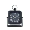 Sale Black Square Metal Tabletop Clock Decorative Accents