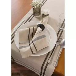Kirklands Home Table Linens|Stripe French Table Runner Black