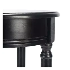 Kirklands Home Accent & End Tables|Tegan Round Accent Table Black