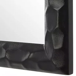 Kirklands Home Decorative Mirrors|Black Textured Arch Wall Mirror