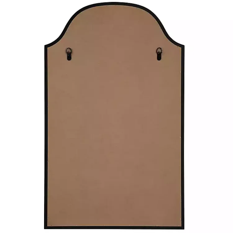 Kirklands Home Decorative Mirrors|Black Textured Arch Wall Mirror