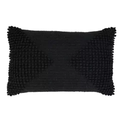 Clearance Textured Woven Diamond Lumbar Pillow Pillows