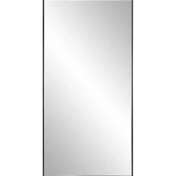 Kirklands Home Decorative Mirrors|Black Thin Frame Rectangle Wall Mirror