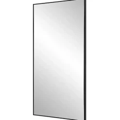 Kirklands Home Decorative Mirrors|Black Thin Frame Rectangle Wall Mirror
