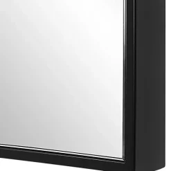 Kirklands Home Decorative Mirrors|Black Thin Frame Rectangle Wall Mirror