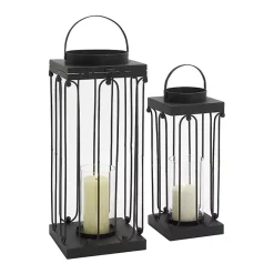 New Tin Open Frame Lanterns, Set of 2 Lanterns