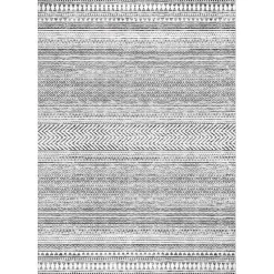 Kirklands Home Area Rugs|Black Tribal Geometric Washable Area Rug, 8x10
