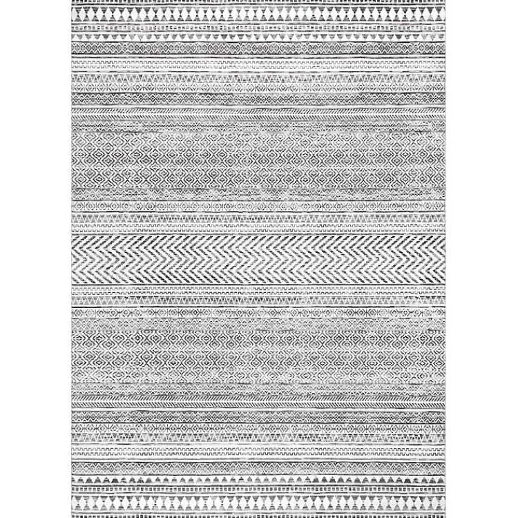 Kirklands Home Area Rugs|Black Tribal Geometric Washable Area Rug, 8x10