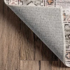 Kirklands Home Area Rugs|Black Tribal Motif Washable Area Rug, 5x8