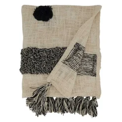 Online Black Tufted Dot Throw Blanket Blankets & Throws