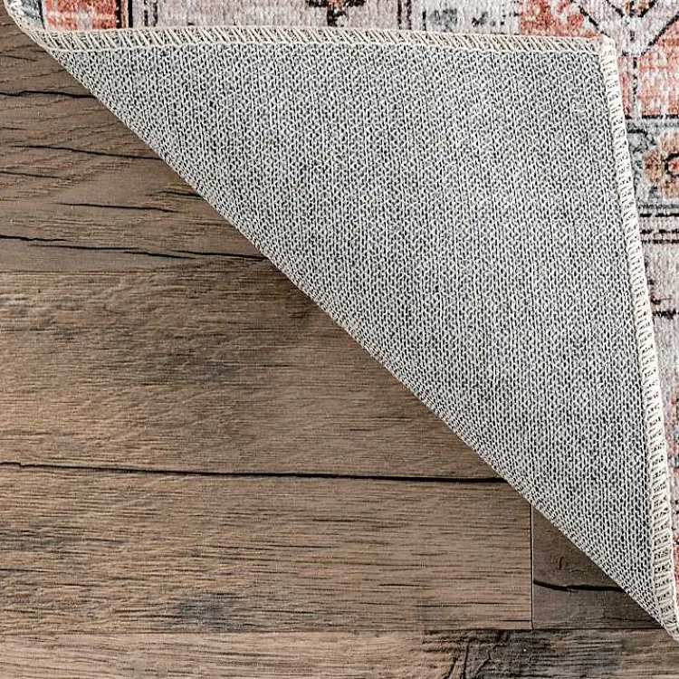 Kirklands Home Area Rugs|Black Vintage Motif Washable Area Rug, 8x10