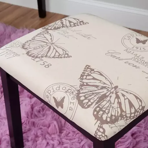 Kirklands Home Dressers & Chests|Virginia Butterfly 2-pc. Vanity Set Black